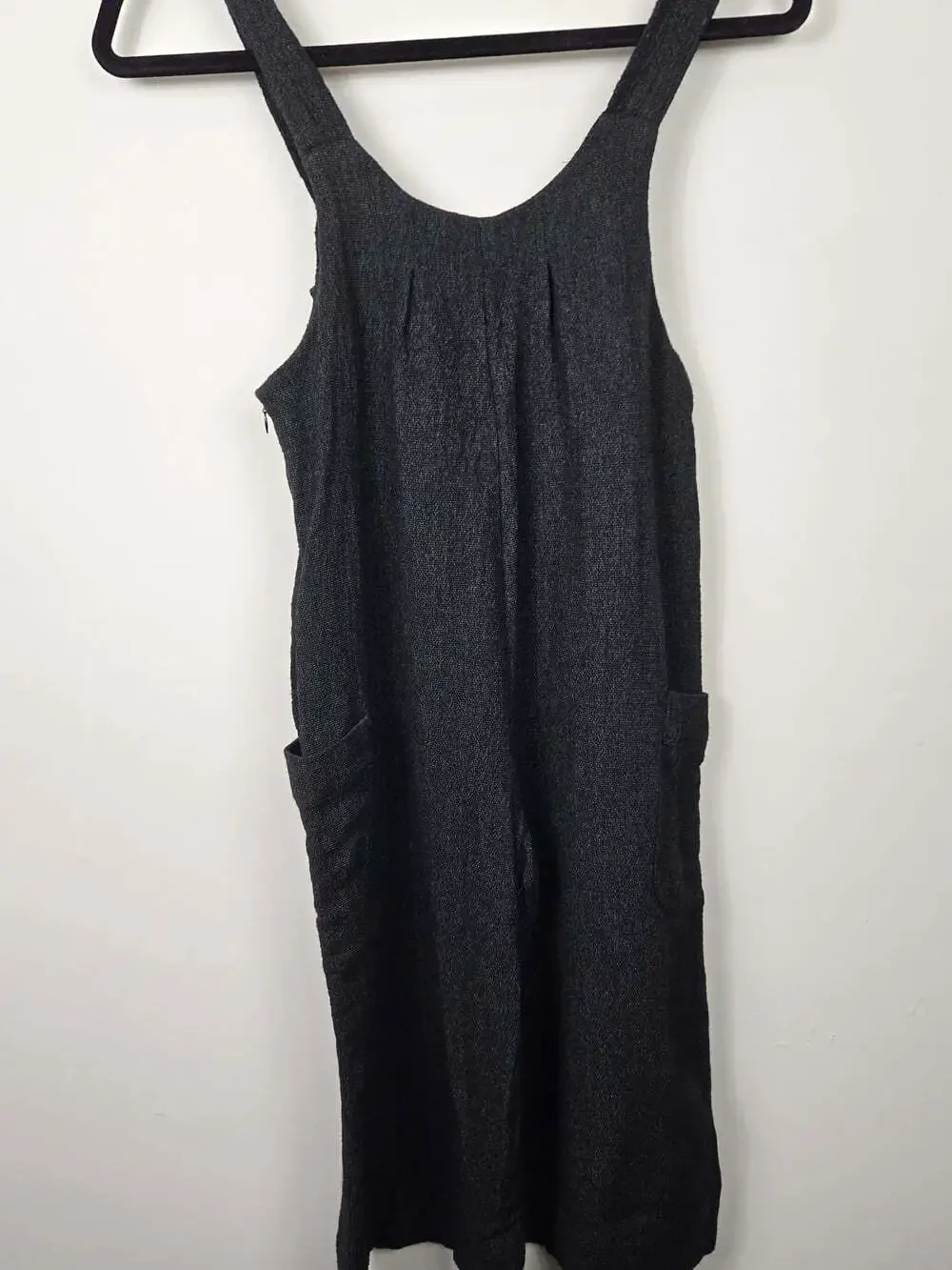 Zara Kids Wool Blend Knit Jumper Dress Size 9 (134 cm) Charcoal Grey Sleeveless